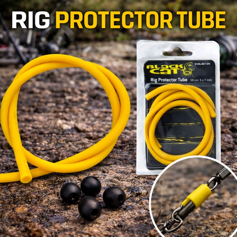 Black Cat Rig Tube Silikonschlauch Wels Welsmontage Waller Ø 2 - 4 mm 1 m gelb - Bild 1 von 1
