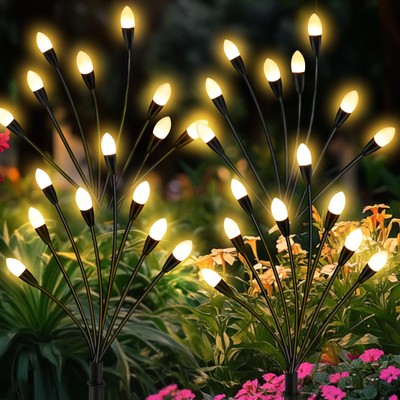 4 Pack Outdoor Solar Powered Garden Lights Waterproof, Outside Light for Pati...