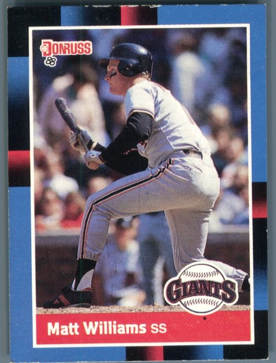 1988 Donruss San Francisco Giants Matt Williams #628 Rookie