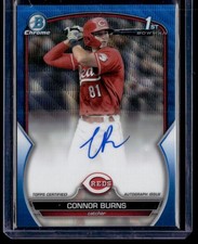 CONNOR BURNS 2023 BOWMAN DRAFT PROSPECT AUTOGRAPHS BLUE WAVE REFRACTORS RC AUTO