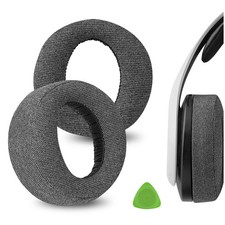 Geekria Linen Ear Pads for Sony PlayStation 5 PULSE 3D Headphones Grey