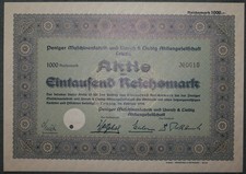 Peniger Maschinenfabrik und Unruh & Liebig Aktiengesellschaft 1938 1000 RM