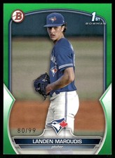 2023 Bowman Draft #BD-138 Landen Maroudis Green #/99