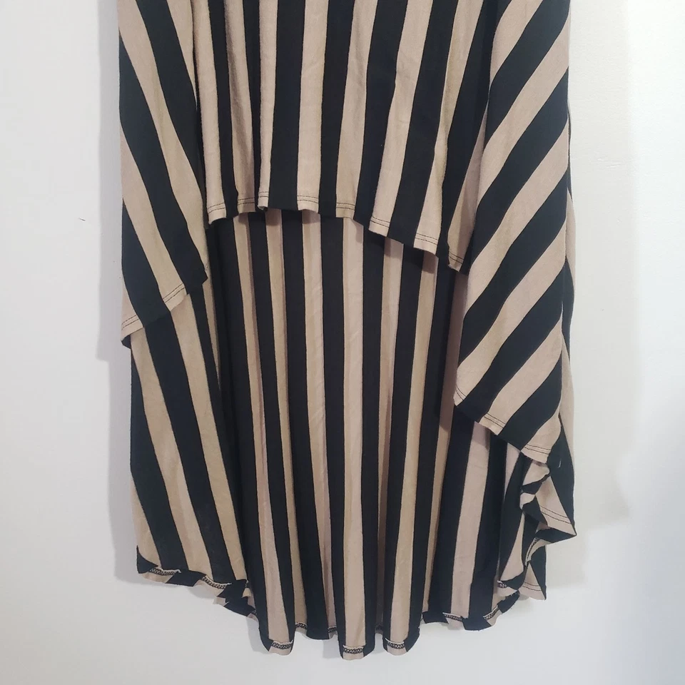 Wetseal Womens Stripe High Low Midi Skirt Size L Y2K Beach Vacation Grunge - Image 4 of 4
