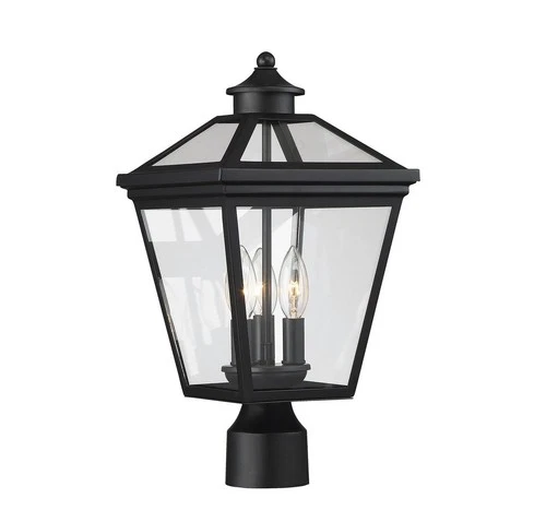 Ellijay 3 Light Outdoor Post Lantern in Black by Savoy House - 5-147-BK - Picture 5 of 6