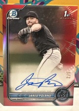 2022 Bowman Draft Chrome Draft Pick Autographs Jared Poland Red  2/5 #CDA-JPD