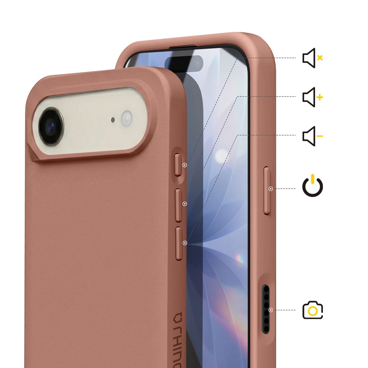Coque iPhone Air SolidX noire pour cyclisme et activités outdoor urbaines