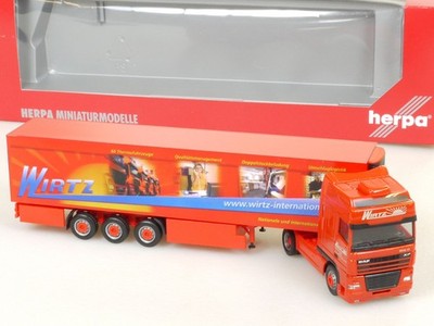 Herpa 153003 DAF XF SSC Kühlkoffer-Sattelzug Wirtz Promo WIE NEU OVP 1410-07-65