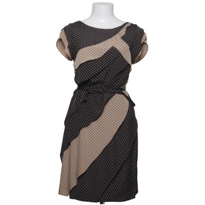 Coast, Kleid, Größe: 36, Schwarz/Beige, Polyester, Gepunktet, Damen #70e