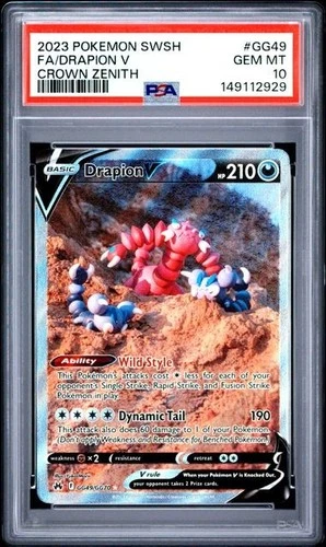 Drapion V GG49/GG70 SWSH: Crown Zenith: Galarian Gallery Psa 10