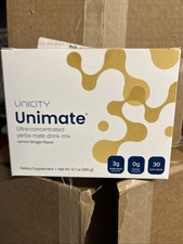 Unicity Unimate LEMON GINGER YERBA MATE 30 Packets/Servings Exp 5/2027 - New 