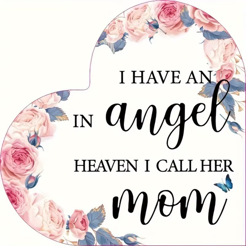 Souvenir Pour Perte De Mère Fleurs Forme Coeur Sympathie Plaque Bureau Affichage - Photo 3 sur 5