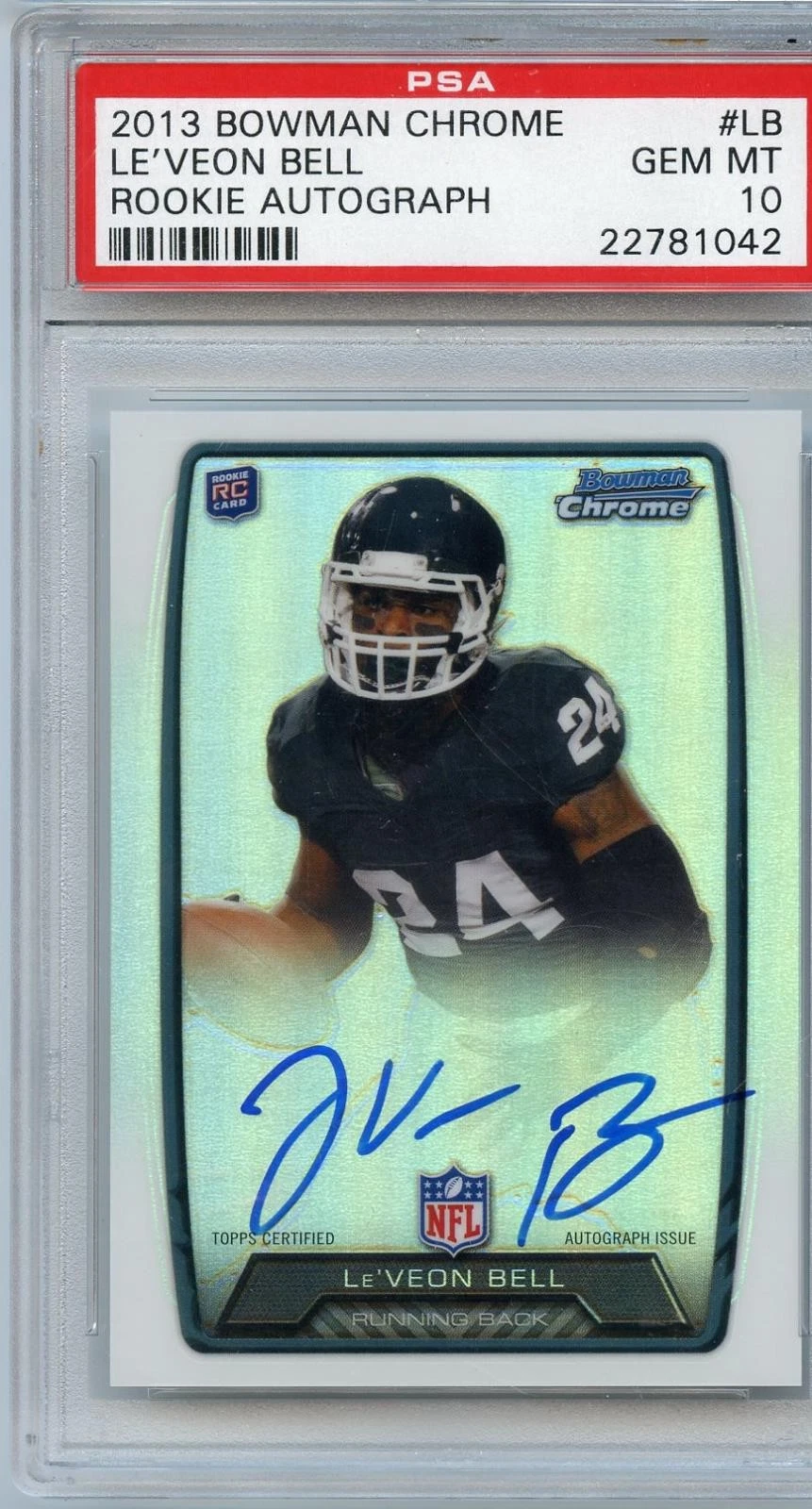 Le'Veon Bell Bowman Chrome Rookie Autograph #LB Base