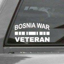 Bosnia War Veteran Vinyl Window Decal Sticker