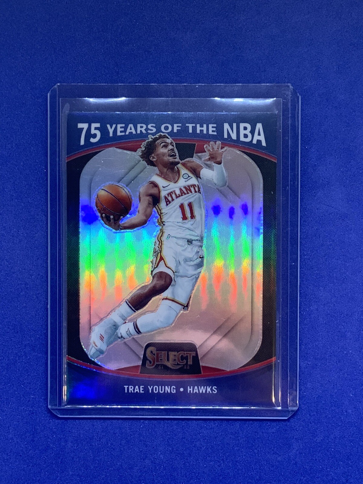 2021-22 Select Trae Young 75 Years Of NBA Silver Prizm #53 Hawks