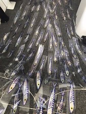 36" Dredge Teaser Game Fishing 96 Ballyhoo Holographic Stripteaser Lures marlin