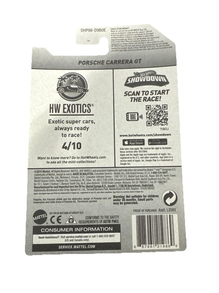 Hot Wheels Porsche Carrera GT negro mate nuevo Foto 3 de 4