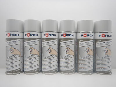 FORCH Lackspray Mausgrau RAL 7005 – 400 Ml Dose Mit Flächensprühkopf, Temperaturbeständig -35°C Bis +100°C