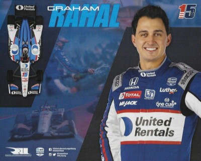 2019 GRAHAM RAHAL ''UNITED RENTALS RAHAL LETTERMAN'' #15 NTT INDY CAR POSTCARD