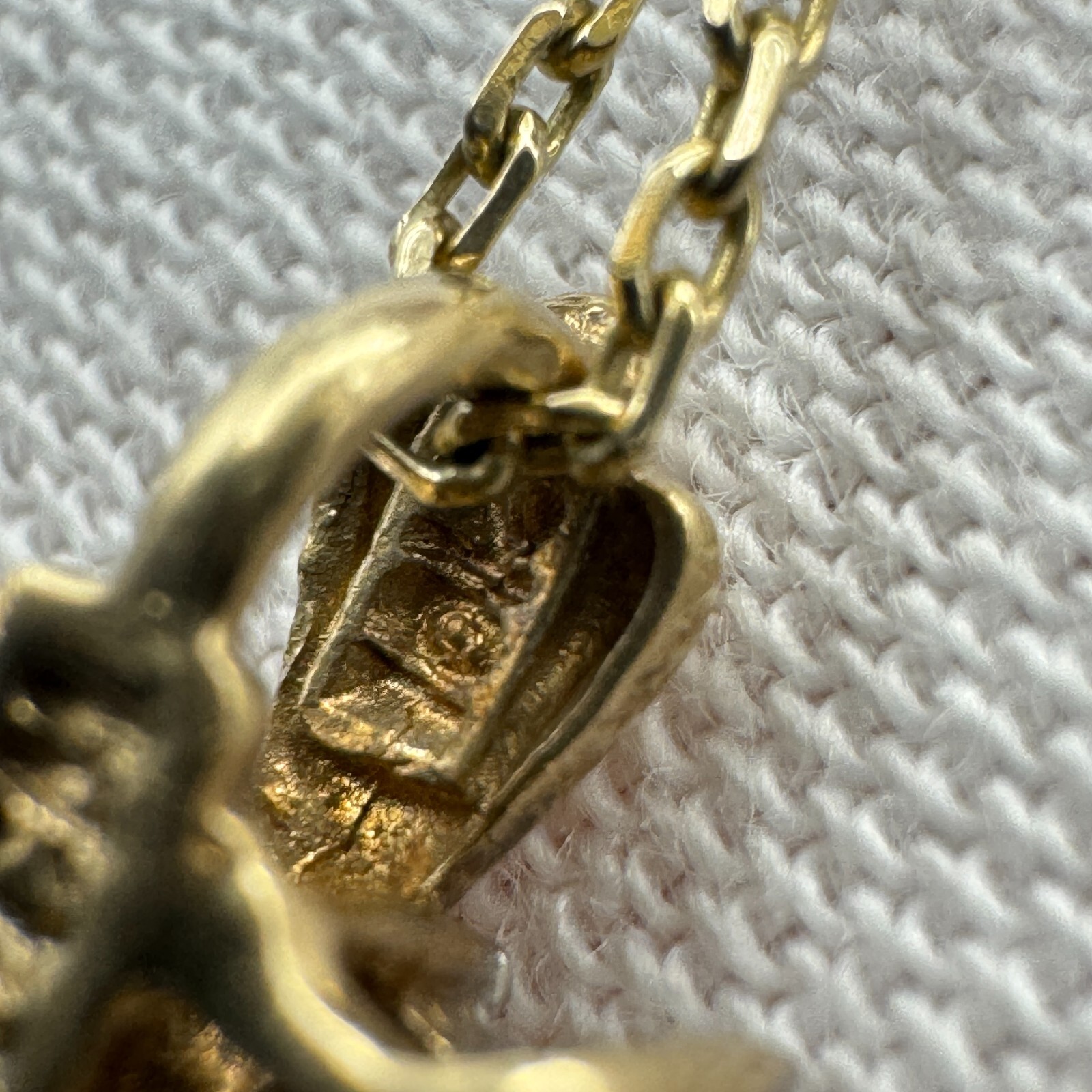 Solid 14k Gold Chain with Solid 10k Gold Pendant … - image 8