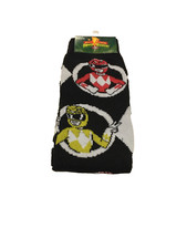 Mighty Morphin POWER RANGERS 1 Pair Novelty Crew Socks Adult Shoe Size 6-12 NWT