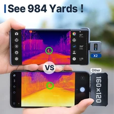 984 Yards X2 Thermal Monocular for Hunting Night Vision Binocular 50Hz 15x Zoom