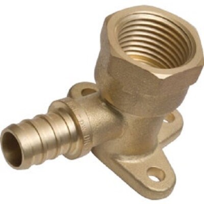 (3)-SharkBite 1/2 In. CF x 1/2 In. FPT Barbed 90 Deg. Drop Ear Brass Elbow
