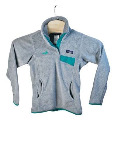 PATAGONIA Women's Re-Tool Snap-T Gray Fleece Pullover Jacket Size XS Polartek - Picture 2 of 11
