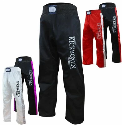 BAY® edel STICK Kickboxhose Kickboxen Kickbox-Hose Thaiboxen lang Satinhose lang - Bild 1 von 4