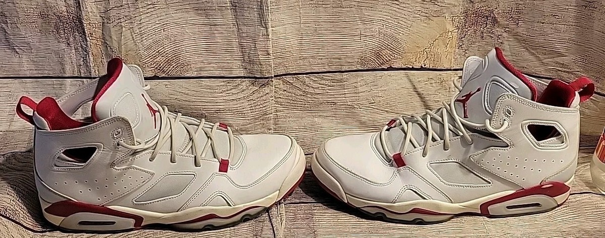 NIKE AIR JORDAN Flight Club 91 White Mystic Hibiscus US Size 12 Uk 