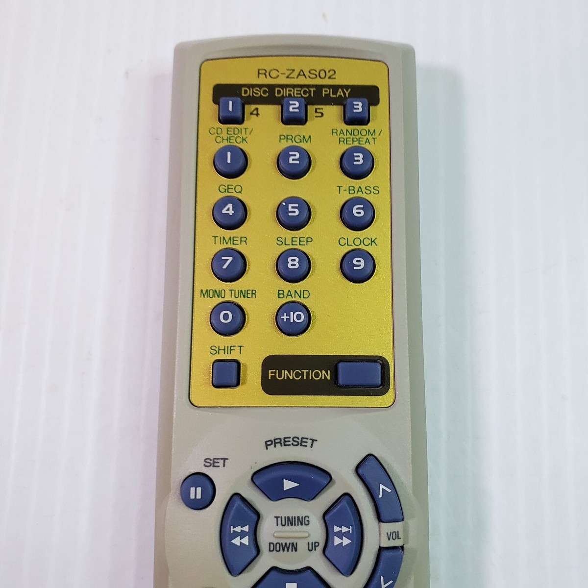 A6025 【AIWA】アイワ / ポータブル リモコン RC-Z1C002 Aiwa RC-ZAS02 Audio Stereo CD System Remote Control for CXNA111