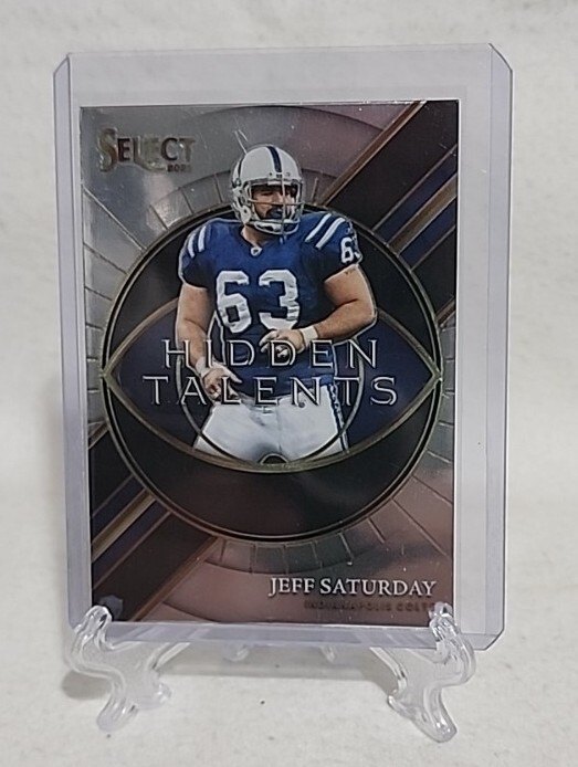 2021 Panini NFL Select Hidden Talents Silver Prizm Jeff Saturday #HT-22 Colts