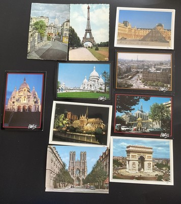 Vintage Postcard Set Of 14 Paris, France Themed
