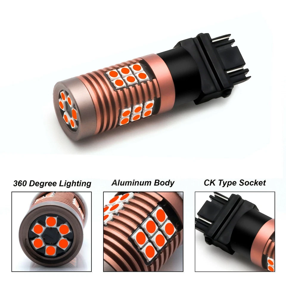 3157 3157K LED Freno Trasero Parada Señal de Giro Intermitente Bombilla Lámpara Rojo Puro Foto 2 de 4