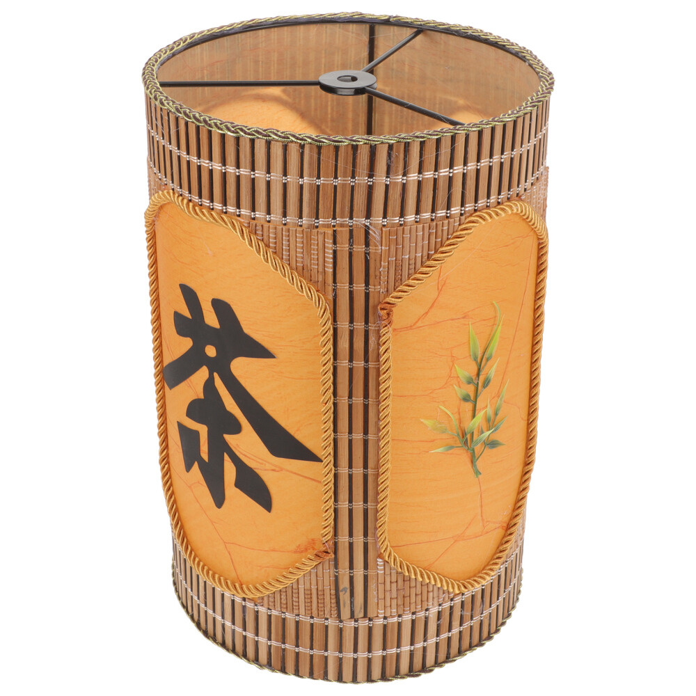 Rattan Lamp Shade Clipon Chandelier Cover for Ceiling Pendant Coffee