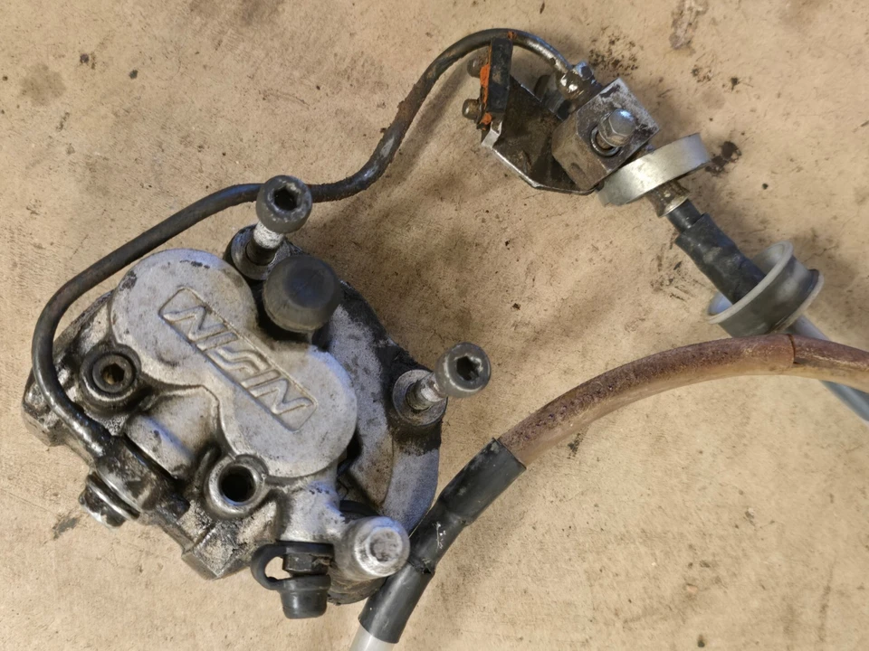 Kawasaki KDX250 1991 pinza de freno delantera palanca manguera maestra montaje de resolución kdx 250 Foto 3 de 4