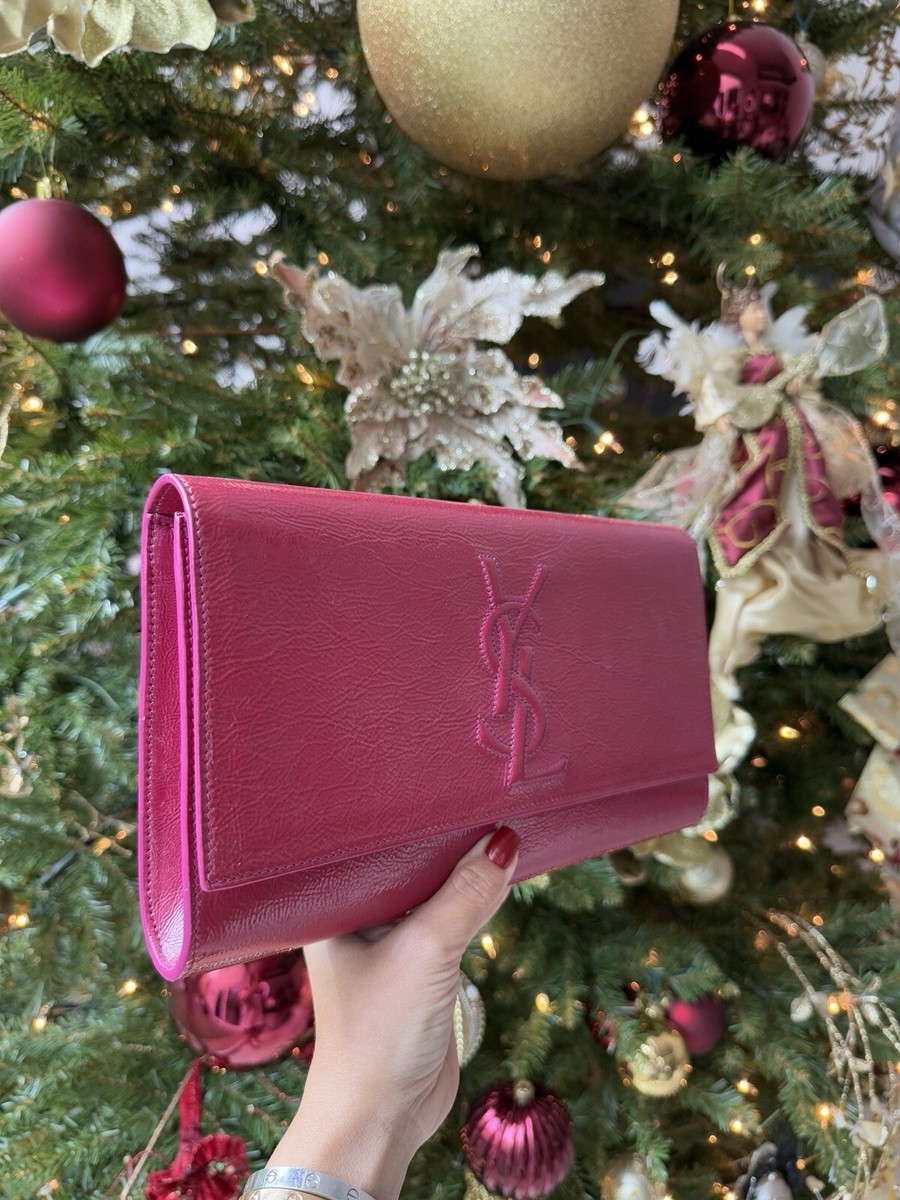 YSL Saint Laurent Patent Leather Large Belle de Jour Fleur
