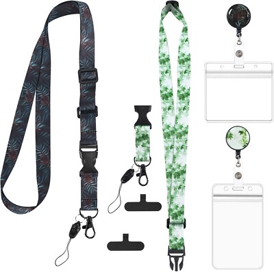 2 Pack Adjustable Lanyard with Waterproof ID Holders (NEW) (FREE SHIPPING)