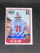 Cole Van Lanen Wisconsin Badgers 2021 Onyx Vintage Signed Auto Card #VFCV ~ COA