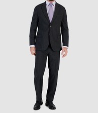 Nautica Men's Gray Modern-Fit Bi-Stretch 2-Piece Jacket/Pants Suit Size 42R