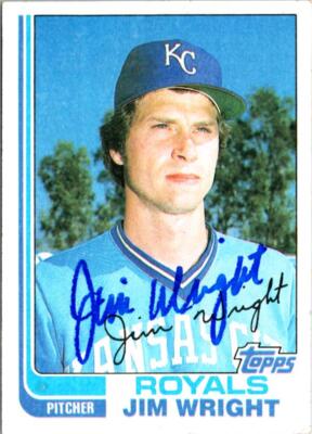 Jim Wright autographed Baseball Card (Kansas City Royals) 1982 Topps #362