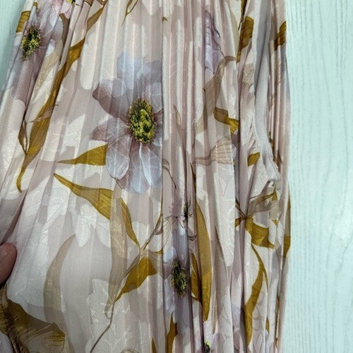 Maxi abito Ted Baker Dixxie plissettato alto basso taglia 4 - Foto 7 di 15