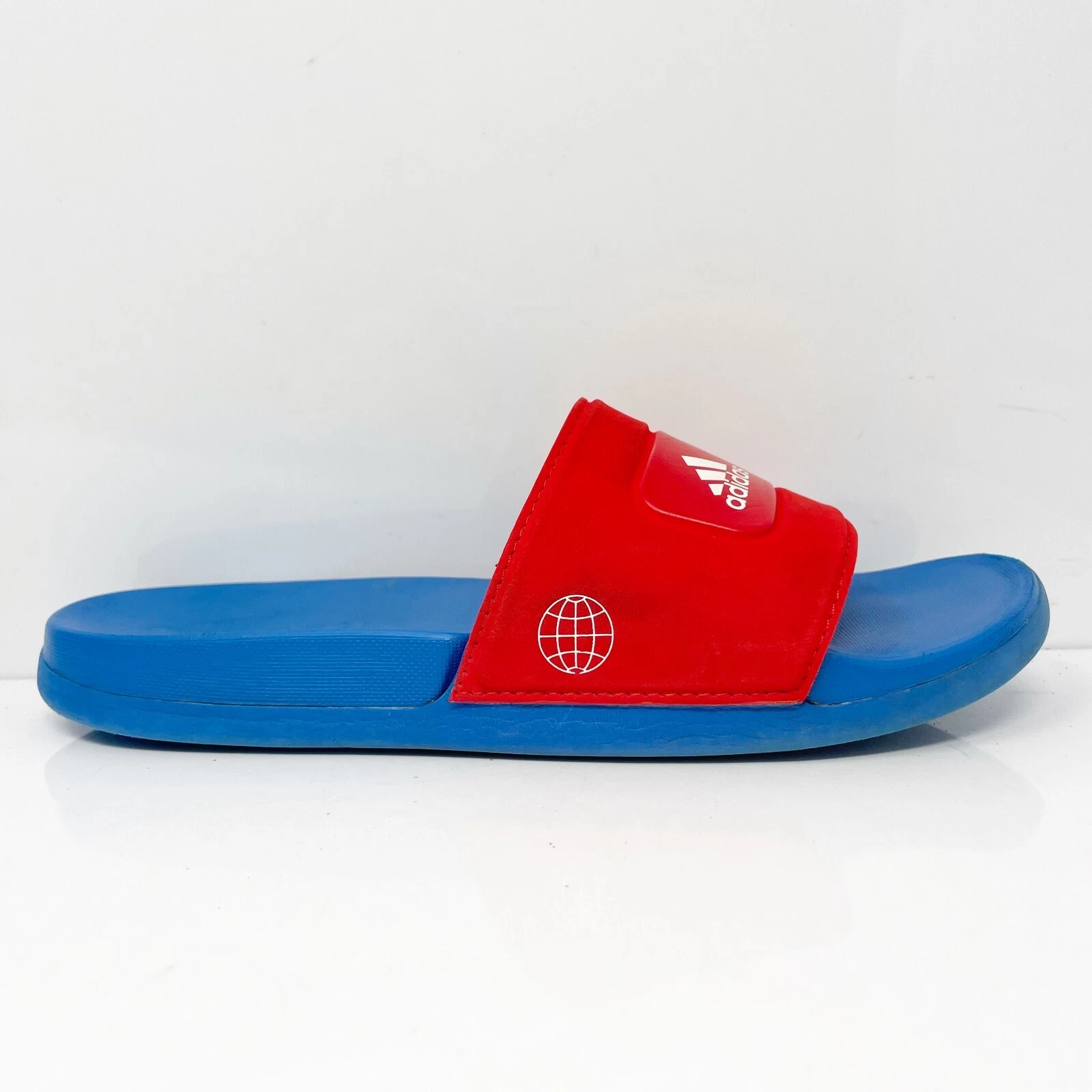 Adidas Sandali da Ragazzo Adilette GW8109 Rosso Slip On Slide Taglia 3