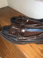 Chaps Black & Brown Loafers Oxfords Tassel Kiltie Men’s 10.5 Leather ❤️tb11j2