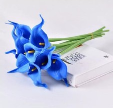 10 Pieces 10 Head Artificial Calla Lily Pu Real Touch