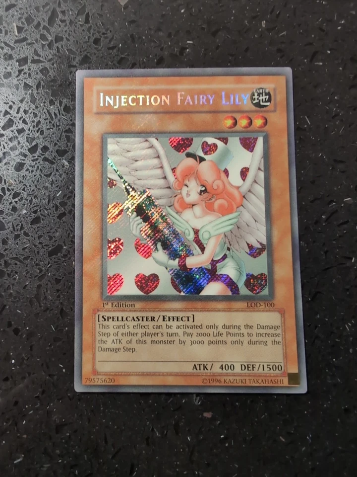 Yugioh Injection Fairy Lily LOD-100 Secret Rare 1st Edition NM - Image 2 of 4