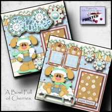 Winter Snow 2 premade scrapbook pages Paper Piecing printed 4 album by cherry