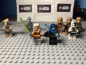 LEGO STAR WARS BATTLE OF GEONOSIS CLONE WARS WITH AHSOKA-FIGURES FROM 9491/75089