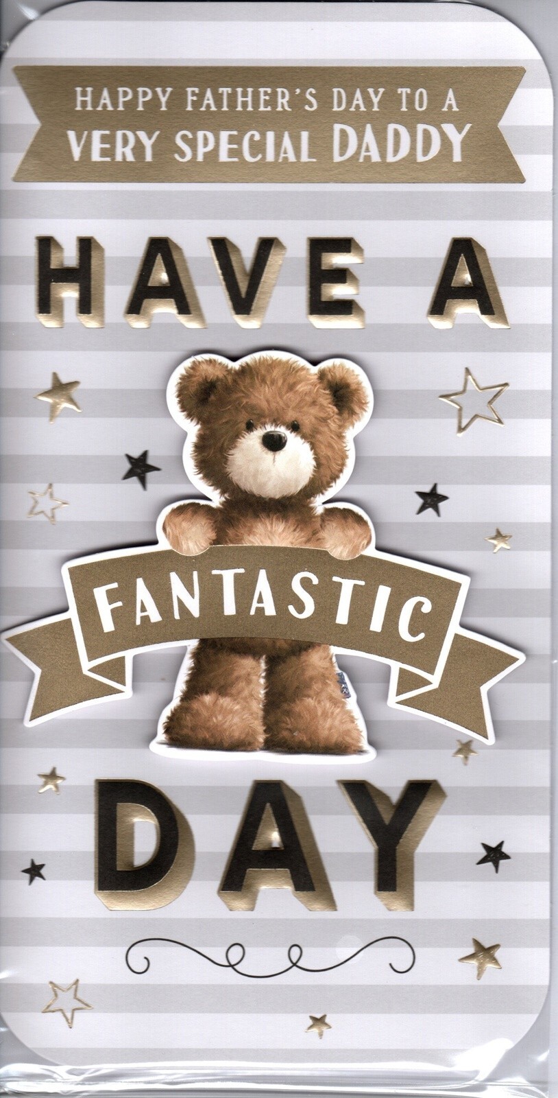 Happy Father's Day Card - Very Special Daddy - Have a Fantastic Day - Gold Foil