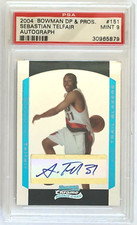 2004 Bowman Chrome DP & Prospects Sebastian Telfair Auto RC /250 PSA 9 MINT